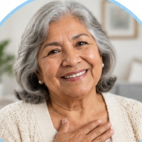 A patient at the center of her care